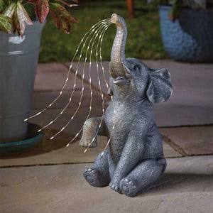 Solar LED Elephant Garden Ornament