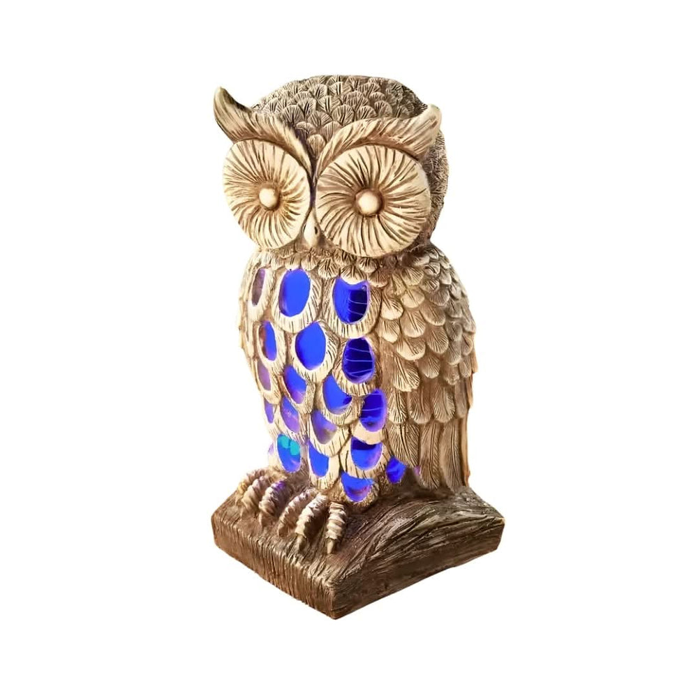 Battery-Powered Insect Zapping UV Light Owl Garden Ornament