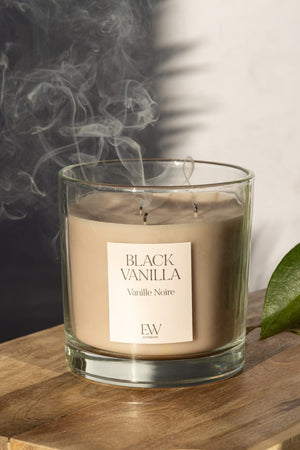 45 Hour 3 Wick Black Vanilla Candle