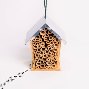 Wooden Insect Hotel - Silver Roof