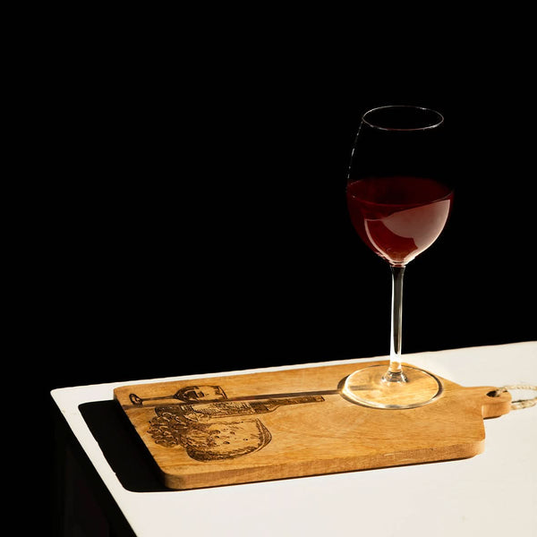 Wooden Cheese Board Serving Platter Wine Fruit Display