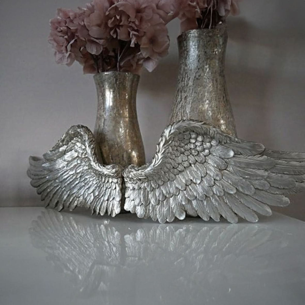 Premium Ornate Silver Angel Wings