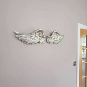 Premium Ornate Silver Angel Wings