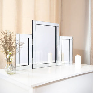 Dressing Table Mirror Luxury Vanity Free Standing Tri Fold