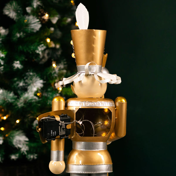 Large  Gold LED Christmas Nutcracker