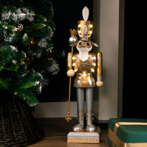 Large  Gold LED Christmas Nutcracker