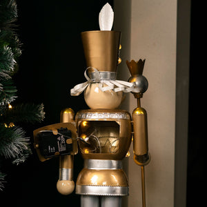 Large  Gold LED Christmas Nutcracker