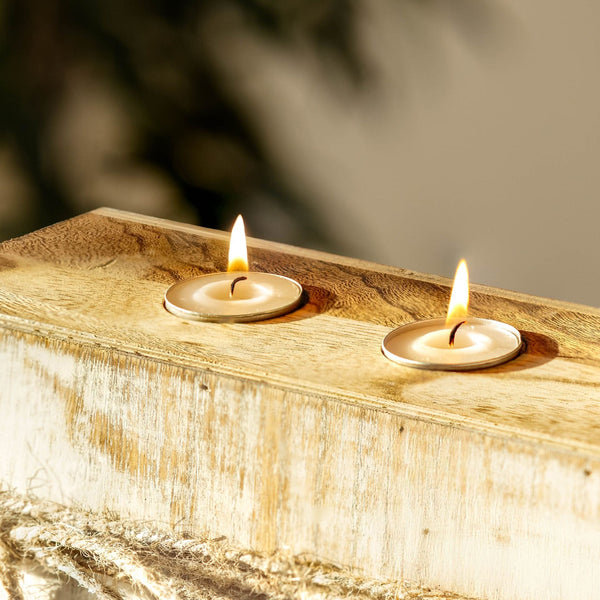 5 Tealight Wooden Candle Table Centre