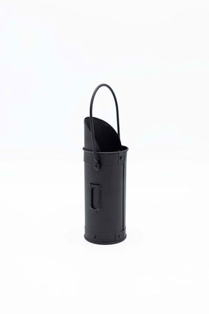 Fireside Coal Bucket and Match Cannister (black)