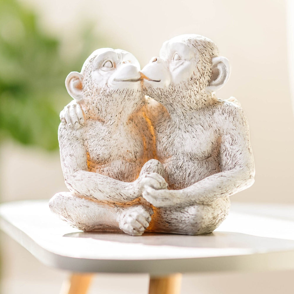 Kissing Monkeys Garden Ornament