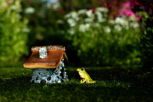 Resin Frog House Garden Ornament