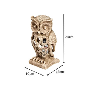 Battery-Powered Insect Zapping UV Light Owl Garden Ornament