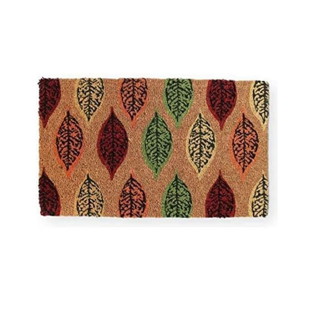 Large Novelty Welcome Mat Natural Coir - Autumn Leaves