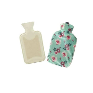 2 Litre Plush Cosy Hot Water Bottles with Floral Cover