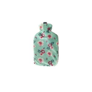 2 Litre Plush Cosy Hot Water Bottles with Floral Cover