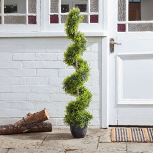 Artificial Cypress Topiary Twirl Tree 120cm