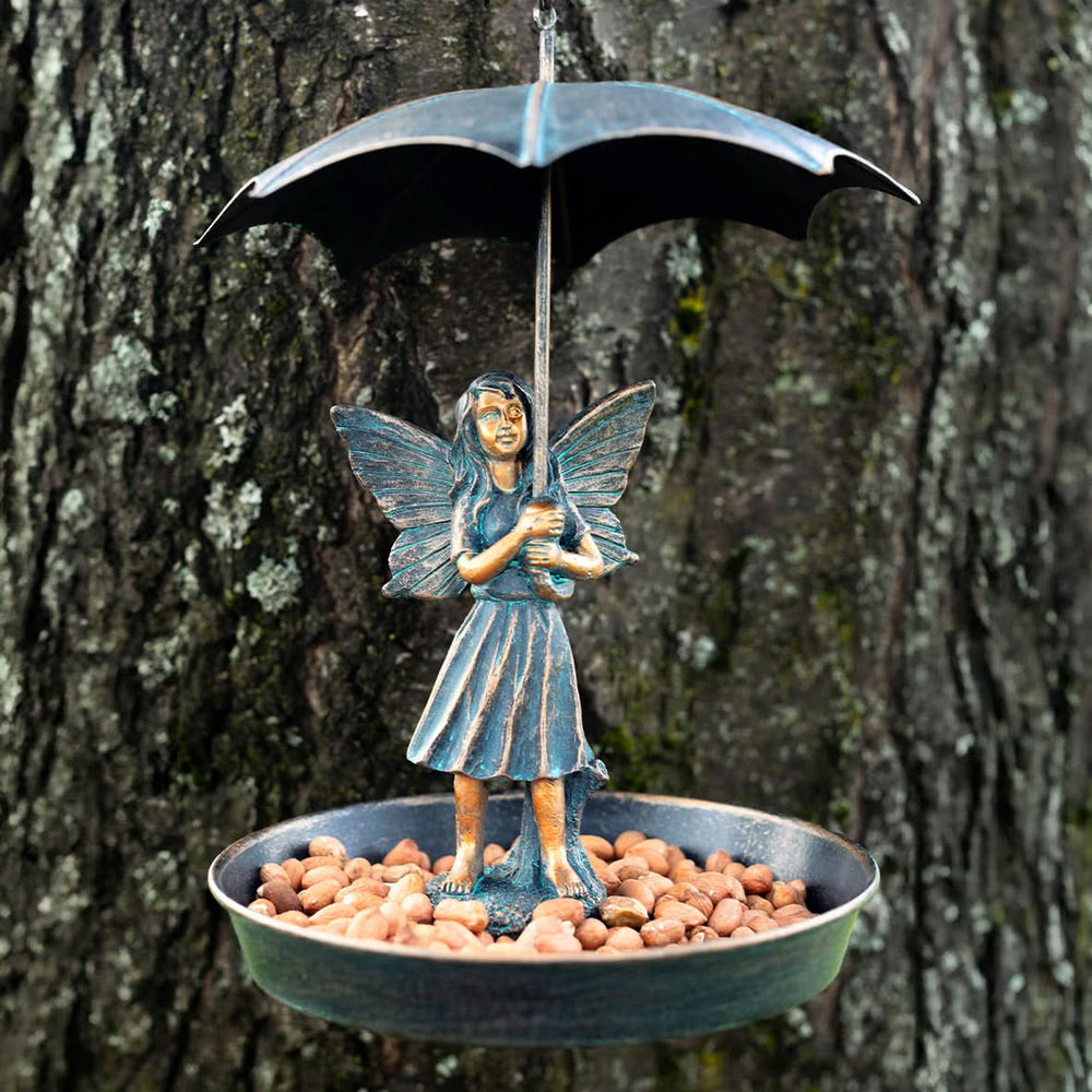 Fairy with Umbrella Bird Feeder