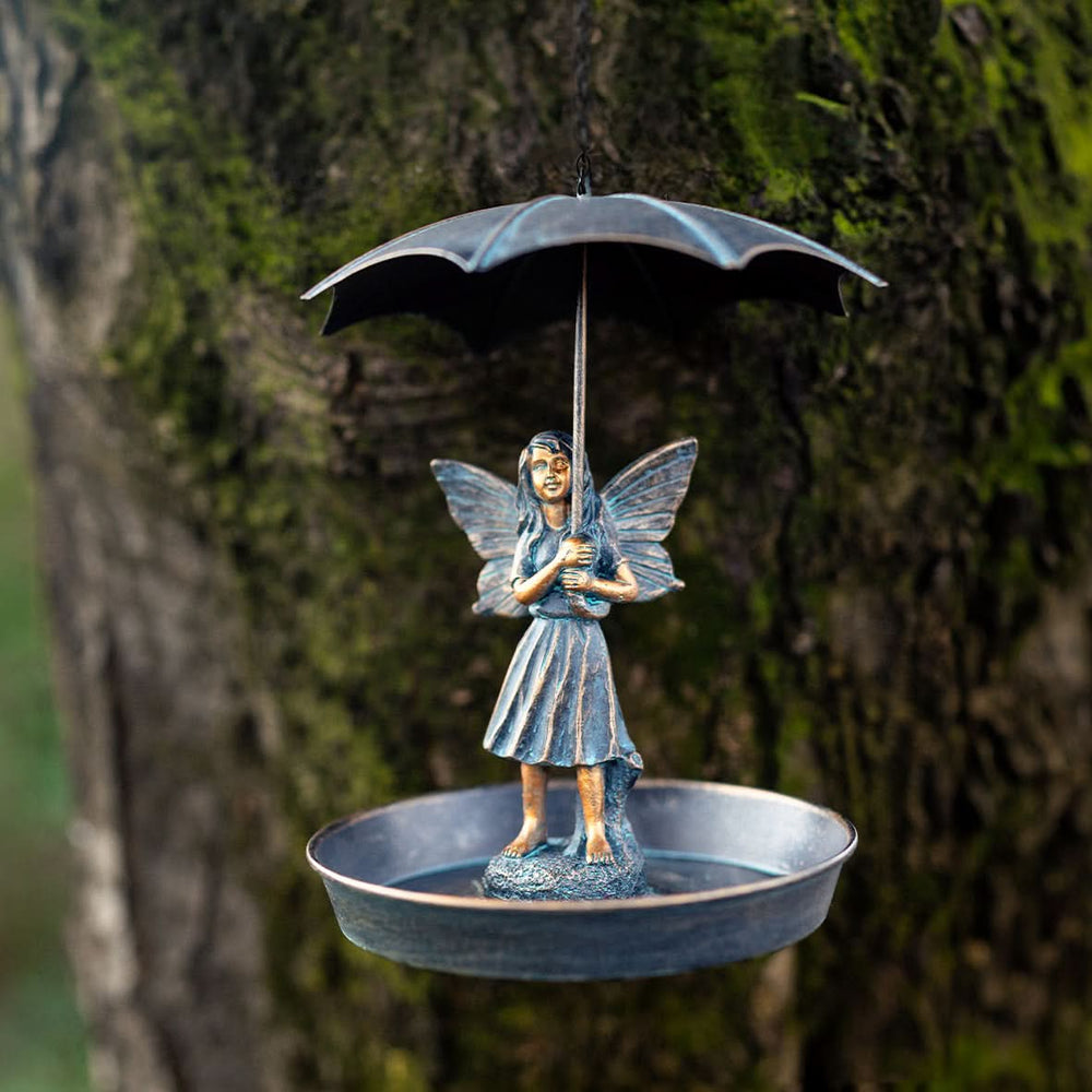 Fairy with Umbrella Bird Feeder