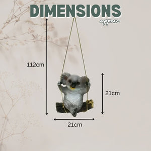 Swinging Koala Bear Resin Garden Ornament