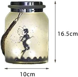 Solar Powered Hanging Fairy Lantern Frosted Glass