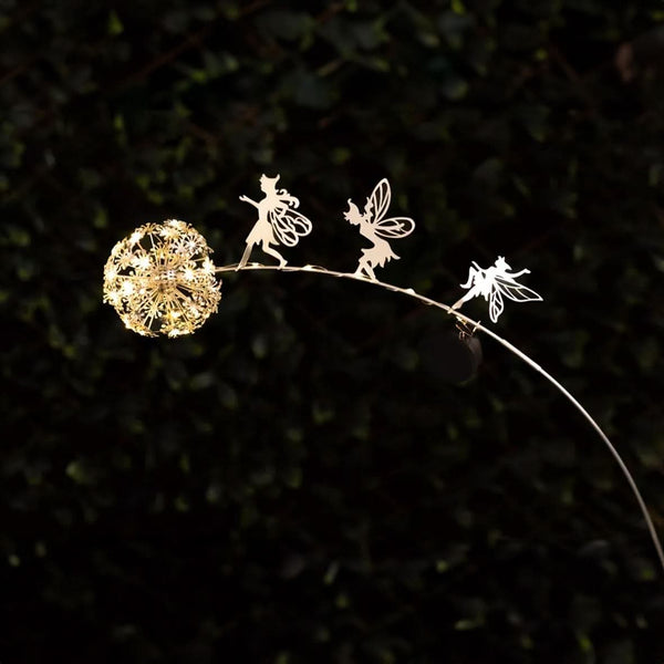 Solar-Powered Dandelion Fairy Stake Light Garden Ornament