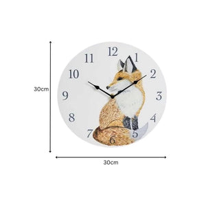 Fox Indoor Outdoor Wall Clock