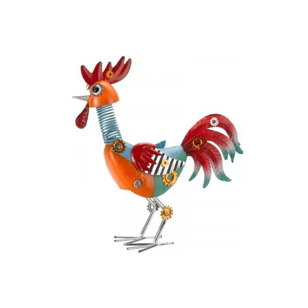 Funky Rooster Metal Garden Standing Ornament