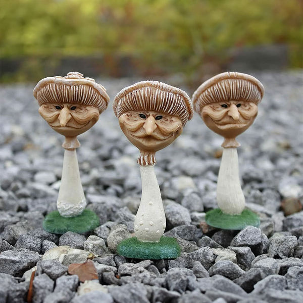 3pc Miniature Garden Mushrooms Ornaments Set