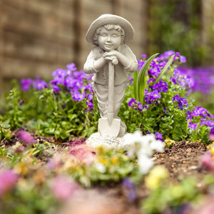 2pc Gardening Kids Statues Set