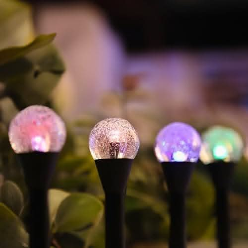 20pc Solar-Powered Garden Solar Lights with Bubble Effect