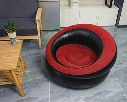 Black & Red Single Person Inflatable Chair