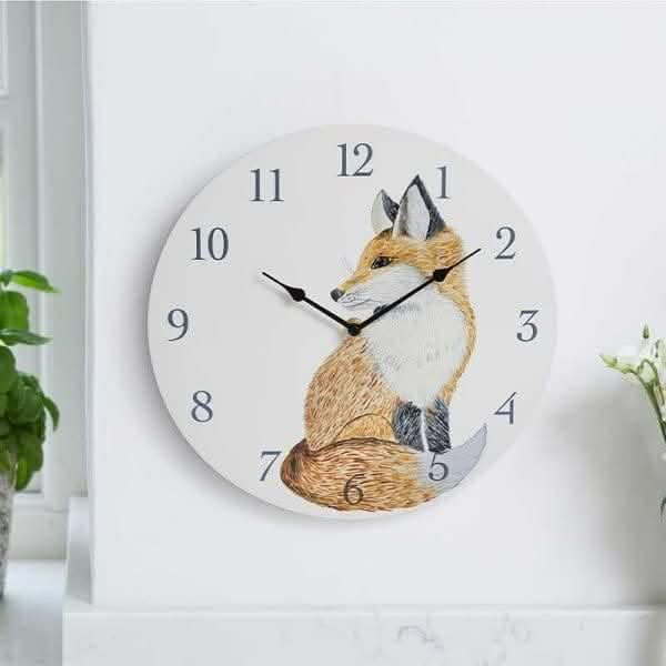 Fox Indoor Outdoor Wall Clock