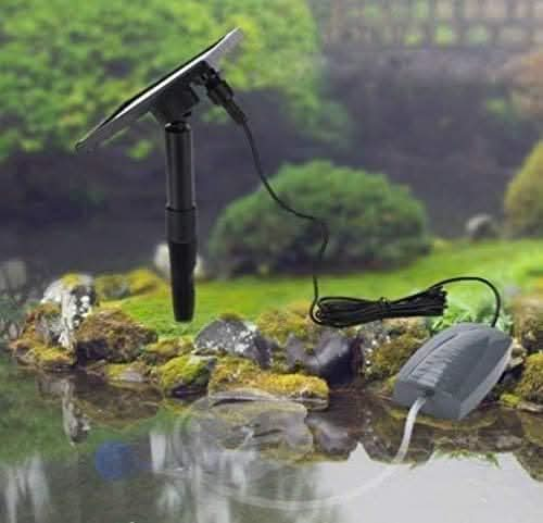 Submersible Solar Powered Garden Pond Oxygenator Air Pump