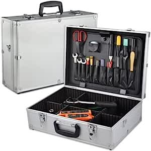 Aluminium Lockable Tool Case Organiser with Carry Strap