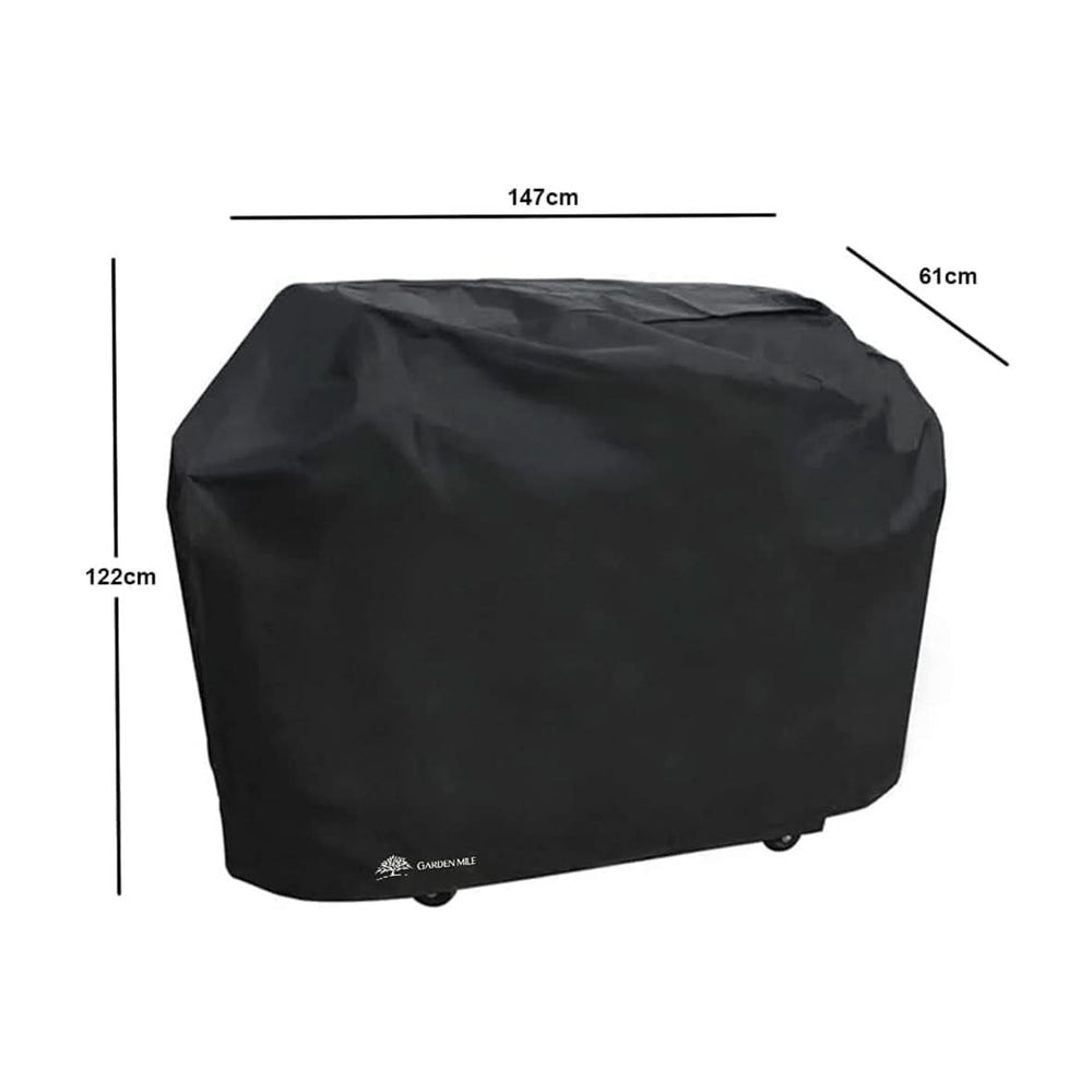 Black Waterproof BBQ Cover (L163 x W61 x H122cm)