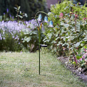 Decorative LED Solar Glass Flowers Stake Light