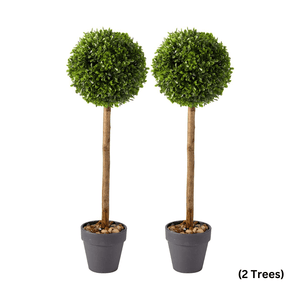 2x Decorative Uno Topiary Trees