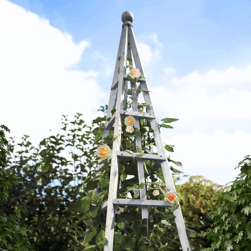 Large Garden Obelisk Outdoor Arch Heavy Duty Strong Wooden Plant Cage