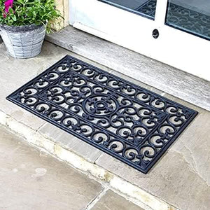 Black Rubber Non-slip Doormat