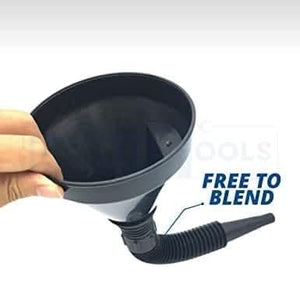 2 in 1 Flexi Funnel Black Durable Plastic DIY Tools for Water Coolant Fuel Oil