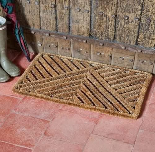 Natural Coir Brush Welcome Doormat