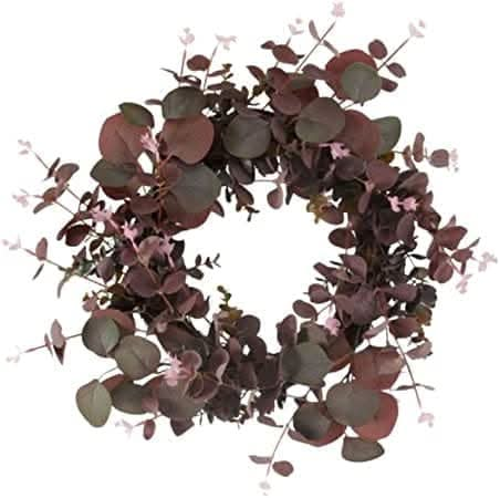 Decorative Artificial Foliage Flower Wreath – Violet