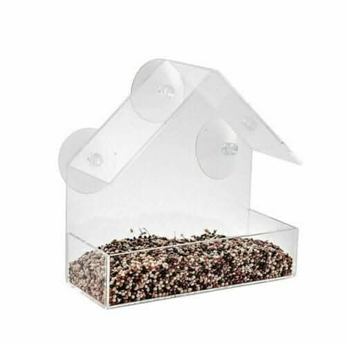 Perspex window bird feeder