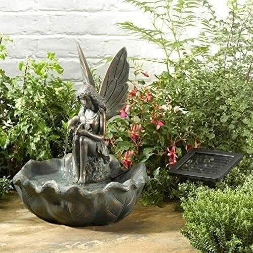 fairy solar powered water fountain