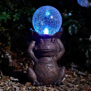 Solar Frog Light Up Garden Ornament