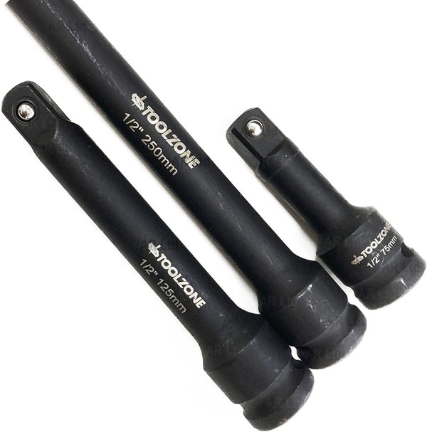 3pc 1/2" impact extension bar set Chrome Vanadium Impact Socket Tool Deep Reach