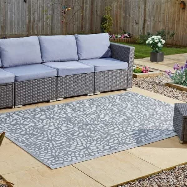 Large Alfresco Mat Indoor Outdoor 150 x 210cm - Bloom Slate