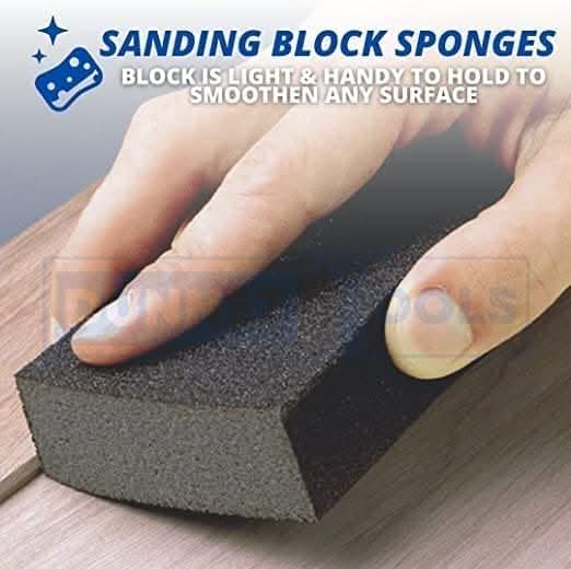 3 Pack Sponge Sanding Block Set 60 80 120 Grit Fine Medium Coarse grades Sandpaper