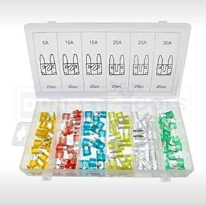 120 Pack Mini Auto Blade Fuses Assorted Car Van Bike Fuse Set 5 10 15 20 25 30 A