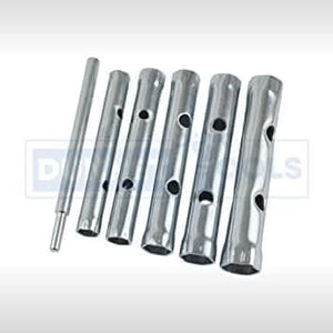 6pc Tubular Box Wrench SET 10-19mm Tube Bar Spark Plug Spanner Metric Tool Set